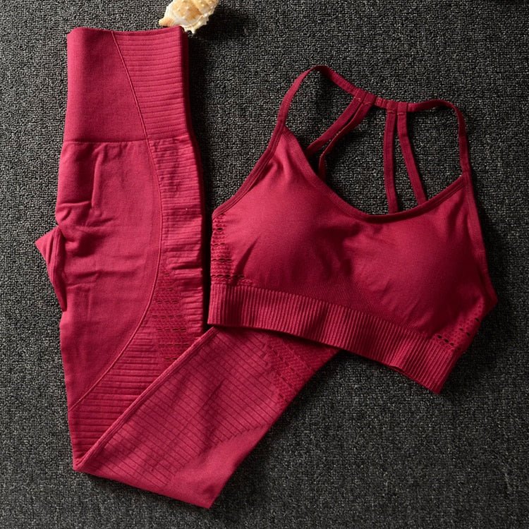 2 Piece Set Workout Clothes for Women Sports Bra and Leggings Set Sports Wear for Women Gym Clothing Athletic Yoga Set